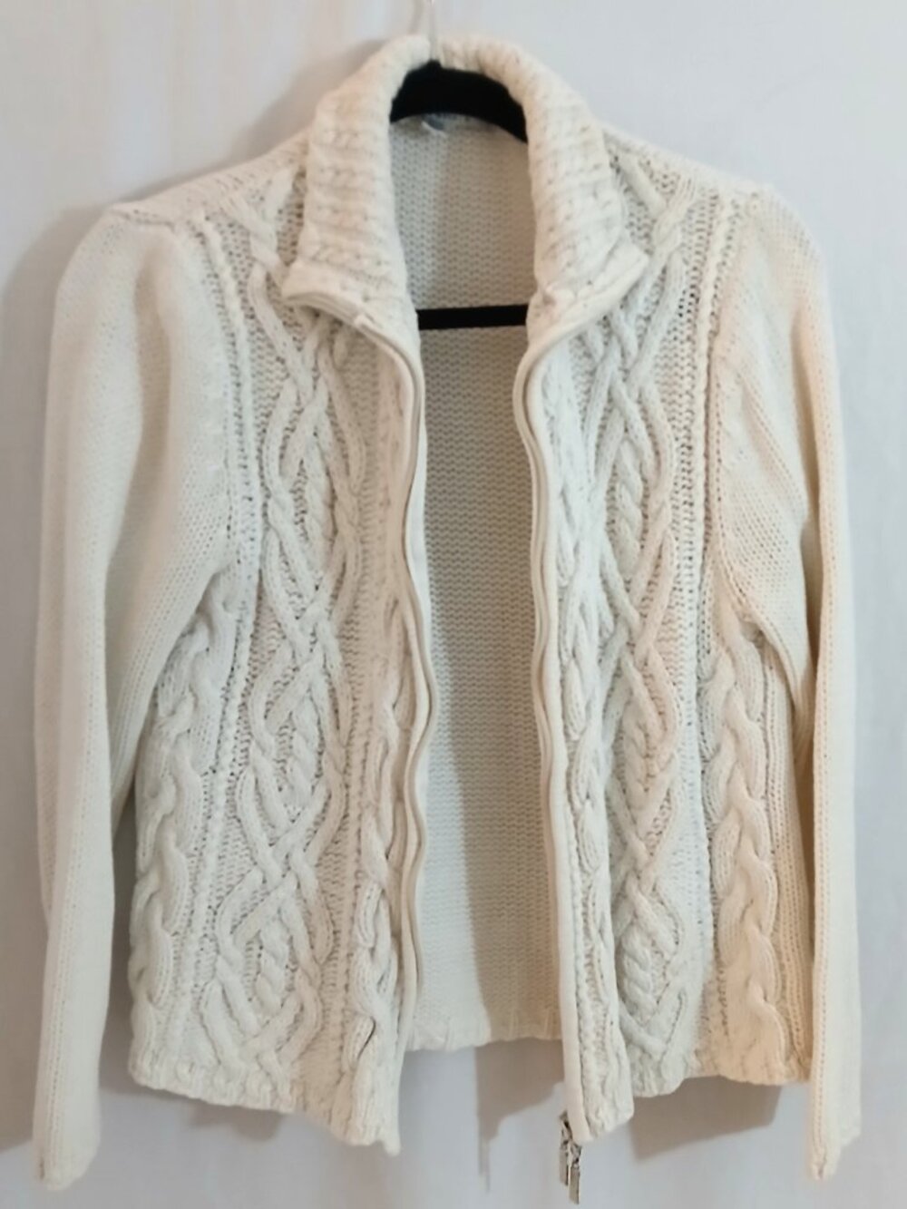 Carolyn Taylor Essentials Knit Cardigan Beige XL